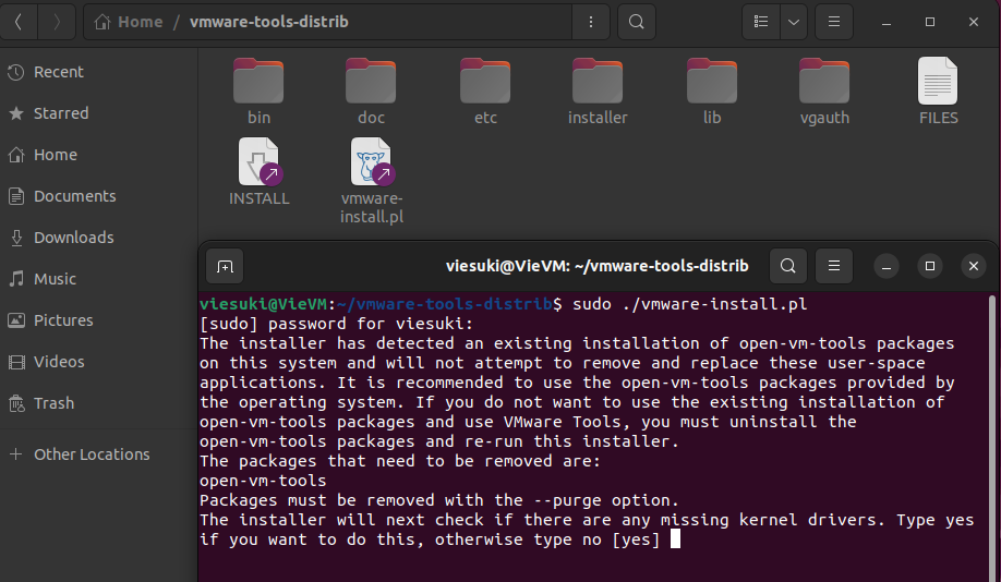 vmtools_sudo